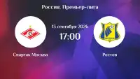 Спартак Москва - Ростов Прямая Трансляция 13.09.2026 Смотреть Онлайн Бесплатно РПЛ